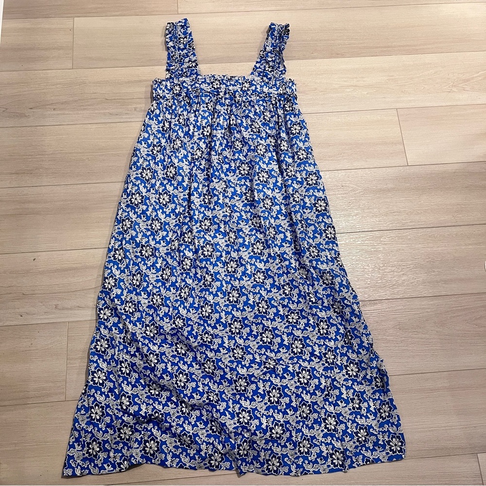 J. Crew Blue Floral Midi Dress - Picture 4 of 16